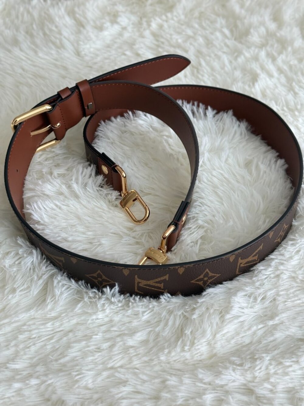 Louis Vuitton Monogram Wide Adjustable Bag Shoulder Strap ~120cm Gold Hardware - Picture 15 of 15